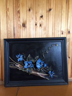 Картина из натуральной кожи