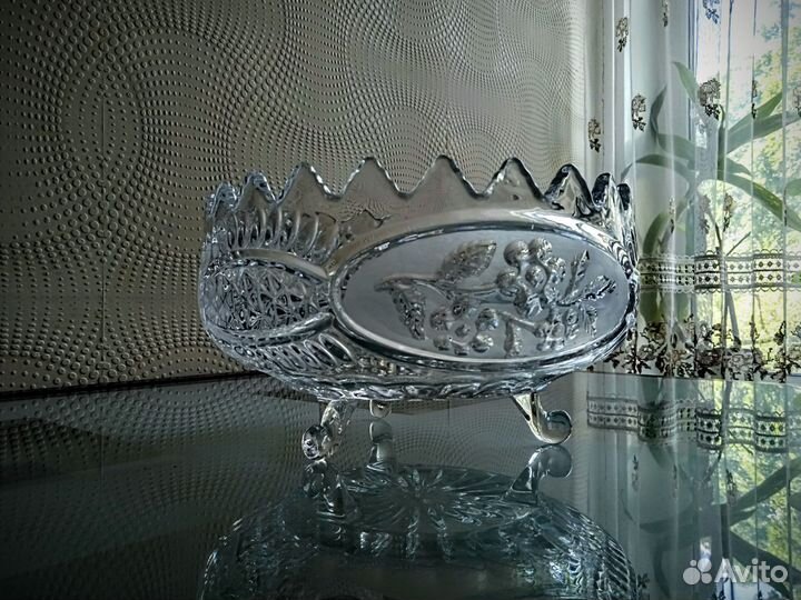 Ваза Хрустальная Bohemia # Чехословакия / 1980-е