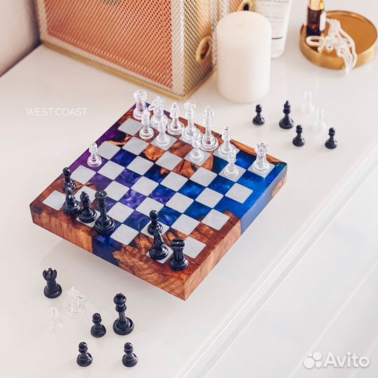 Мини-шахматы деревянные необычные ручной работы