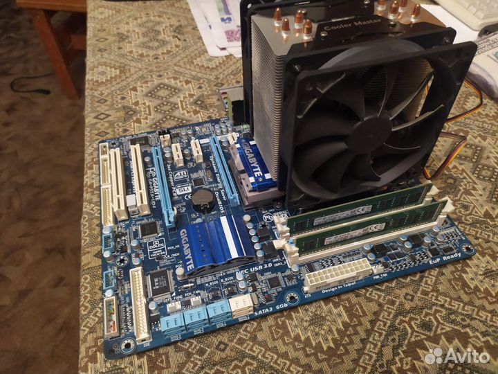 Материнская плата с процессором кулер и память