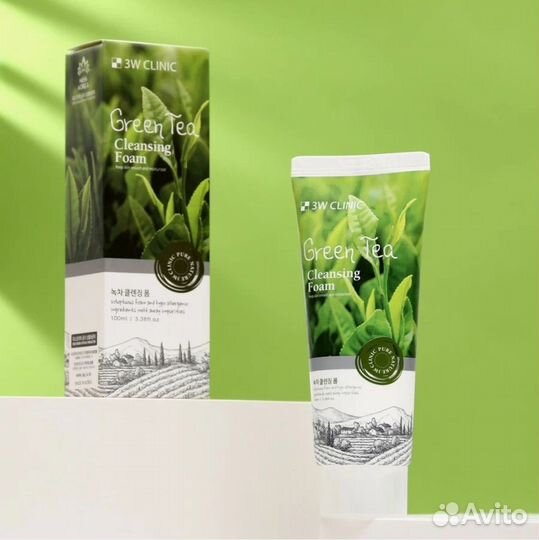Пенка для умывания с экстрактом зеленого чая