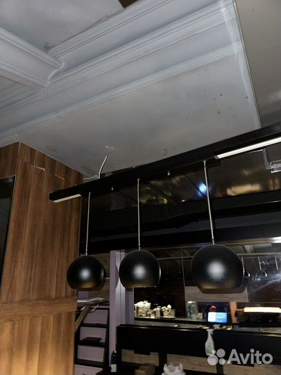 Светильник подвесной freya тройной черный