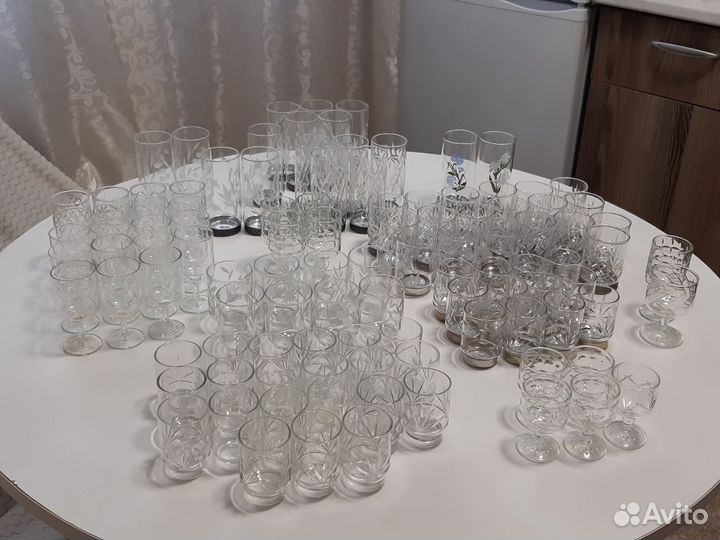 Рюмки, стопки с мельхиором. Хрусталь. Винтаж. СССР