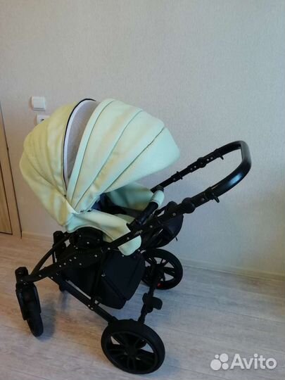 Коляска 2 в 1 indigo эко кожа