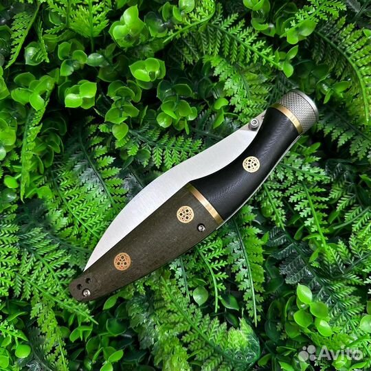 Ножи Reptilian Трапёр-02 D2, зелёная микарта