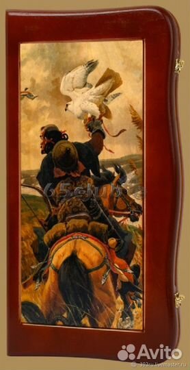 Нарды шашки «Соколиная Охота» 2в1 40*40