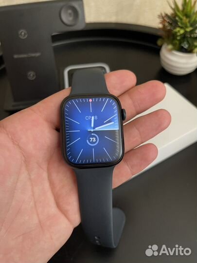Часы apple watch 9 45 mm midnight, акб 100%