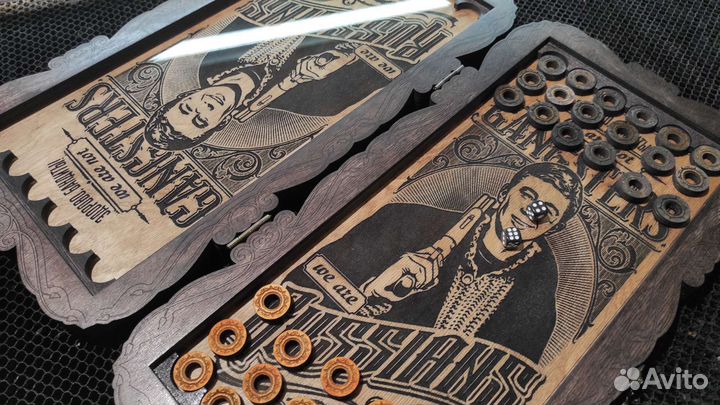 Нарды со стеклянным полем брат