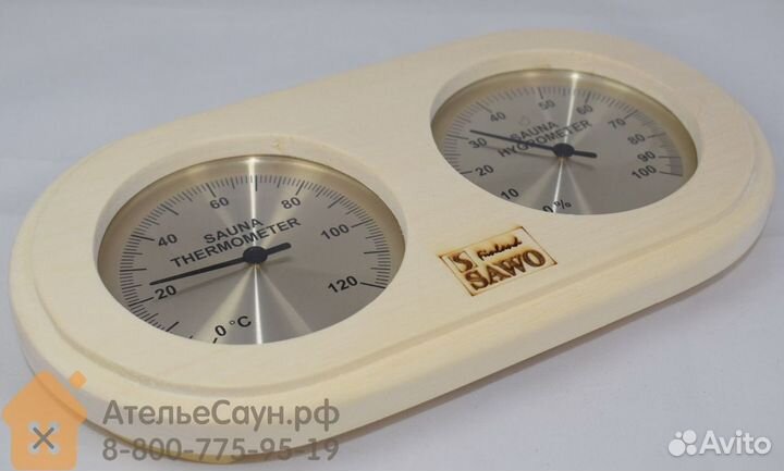 Термогигрометр для бани Sawo 222-thа