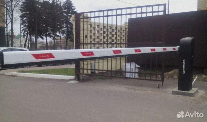 Установка шлагбаума