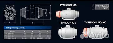 Вентилятор вытяжной канальный Typhoon 100 2SP D100