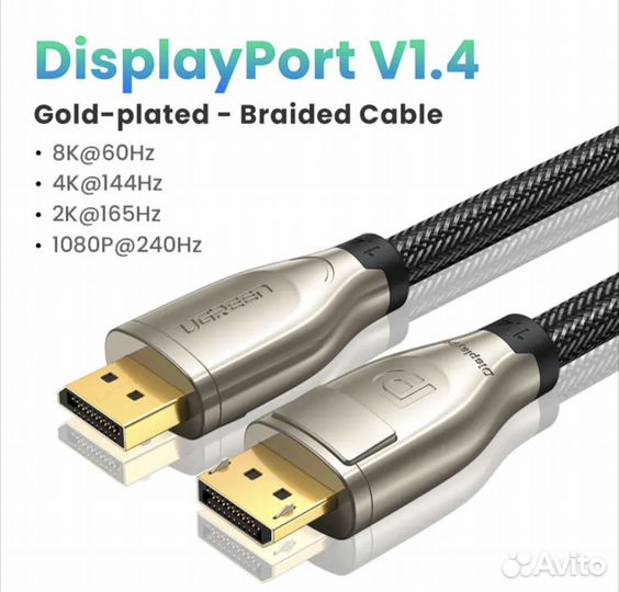 Кабель Ugreen Displayport 8K