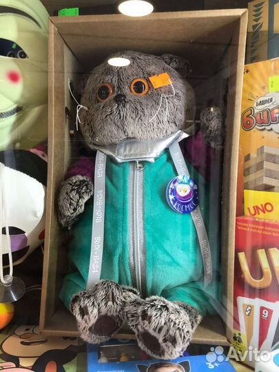 Игрушка Кот Басик космонавт оригинал 25 см