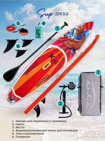 Сапборд кои/ доска для плавания