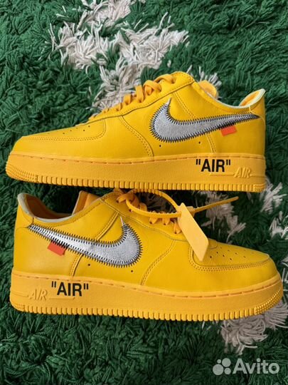 10.5us Nike Air Force 1 Off-White University Gold