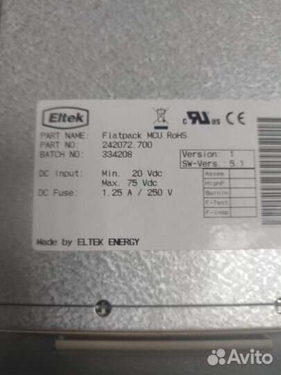 Eltek Flatpack MCU RoHS / 242072.700