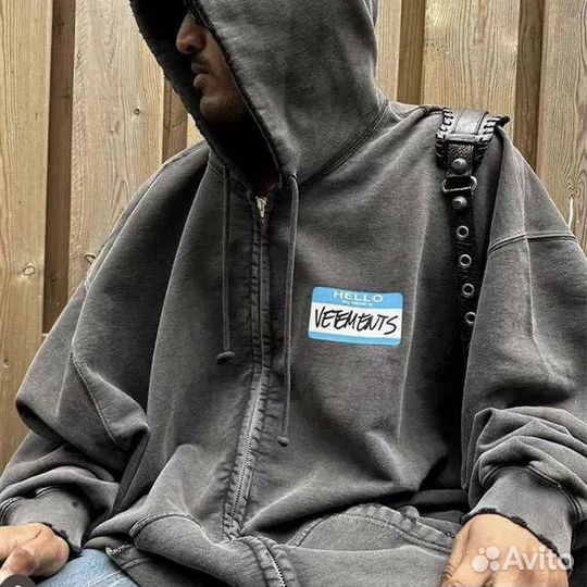 Зип худи Vetements Oversize