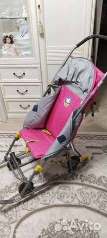 Санки коляска с колесами