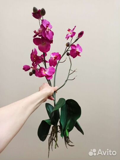 Искусственные цветы большой букет разных б/у