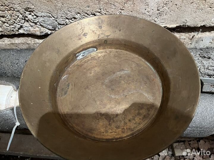 Таз медный старинный для варенья