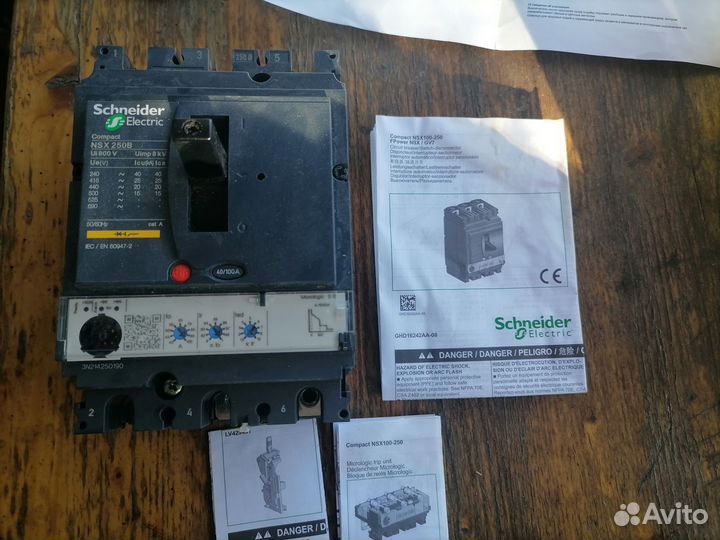 Автоматический выключатель schneider 250b 40a