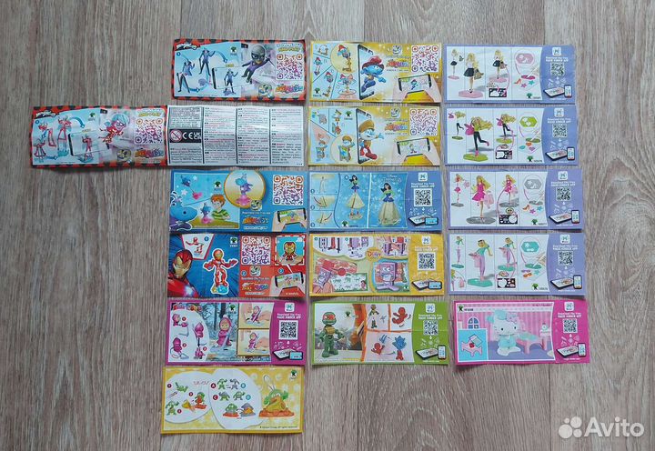 Вкладыши от киндер, чупа чупс, ландрин и др