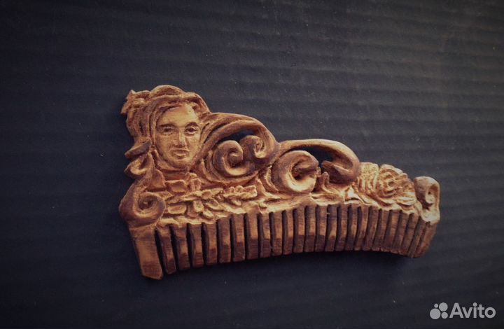 Расчёска резная из дерева резьба гребень
