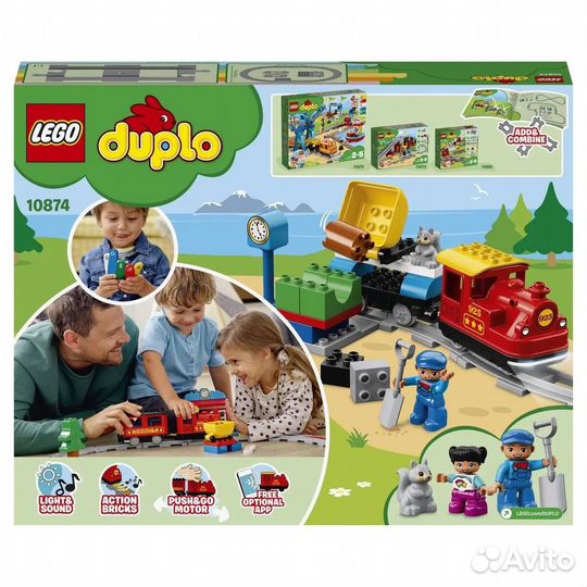 Lego duplo Town Поезд на паровой тяге (10874)