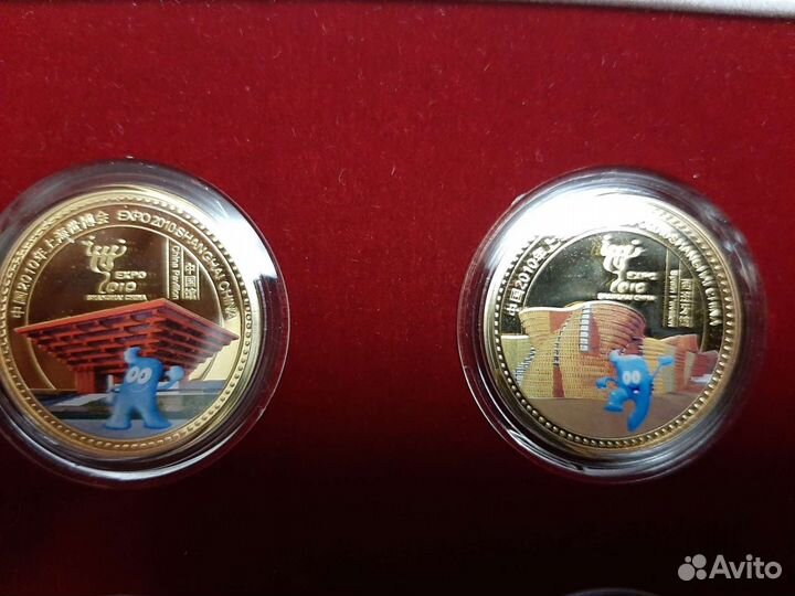 Медальоны коллекционные позолота 24к золото