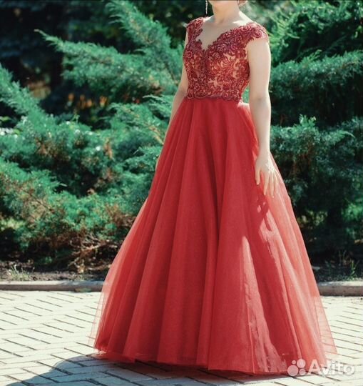 Вечернее платье в пол женское пышное