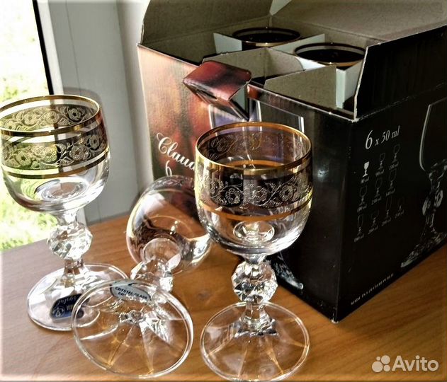 Набор рюмок 50 мл для водки Клавдия Богемия Чехия
