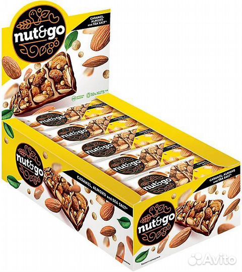 «Nut&Go», батончик миндальный, 34 г