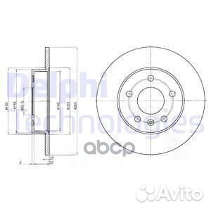 BG3406 диск тормозной задний Opel Astra 1.6-2