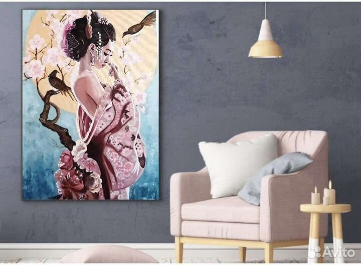 Уникальная картина маслом азиатская девушка