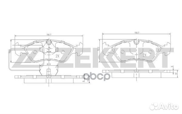Колодки торм. диск. передн. Opel Omega A 88- D