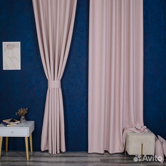 Шторы блэкаут Амадео Светло-розовый
