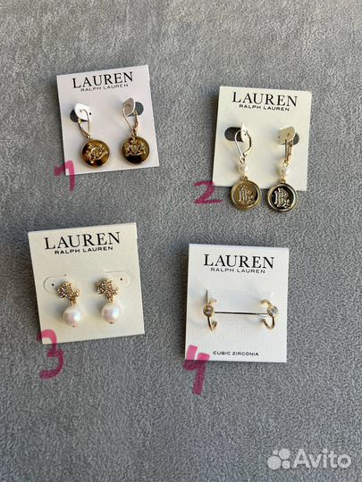 Серьги новые Ralph Lauren