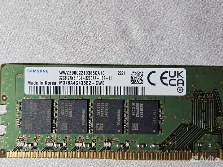 Samsung ddr4 32gb и Radeon ddr4 8gb
