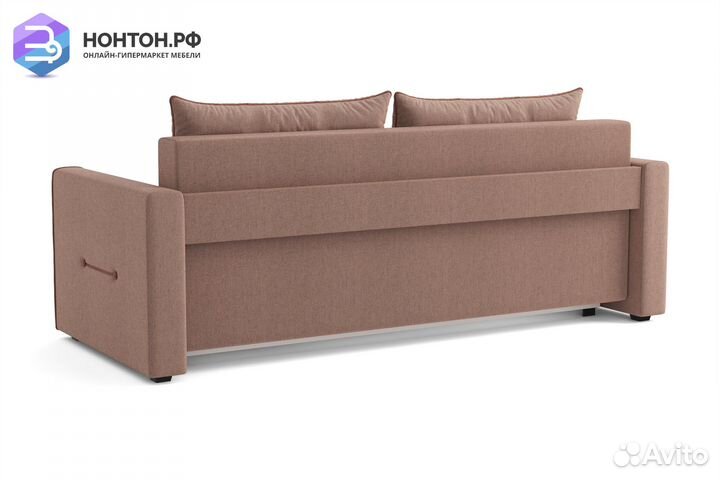 Диван еврокнижка Оригами жаккард коричневый