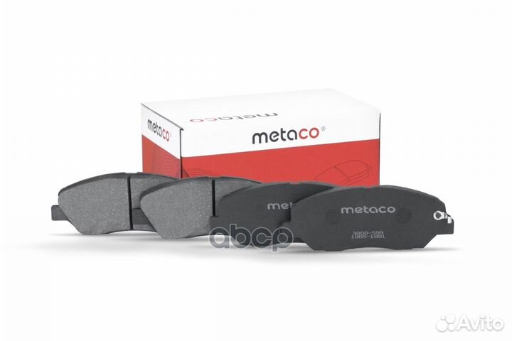 Колодки тормозные передние к-кт 3000-599 metaco