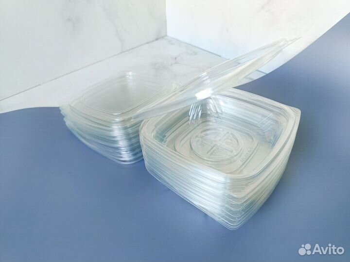 Одноразовые контейнеры с крышкой новые
