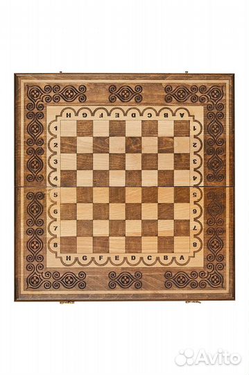 Шахматы и нарды резные Аида 50 х 50 см бук Армения 62480