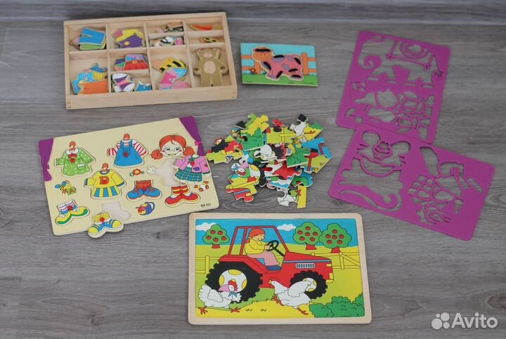 Пазлы, книги, трафареты для малышей