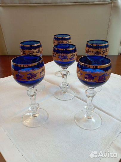 Рюмки цветной хрусталь СССР