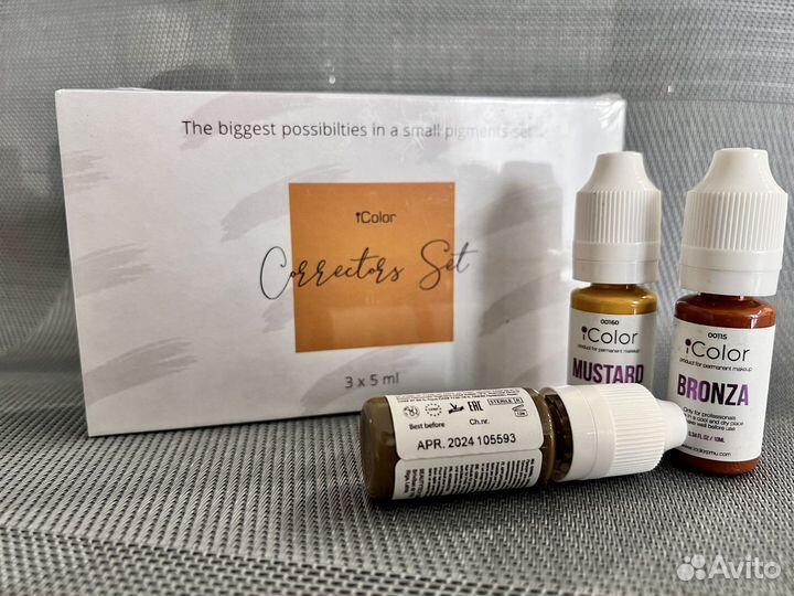 Пигменты для татуажа корректоры icolor
