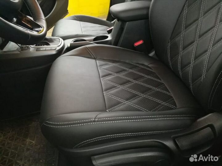 KiA Seltos чехлы премиум-класса Ромбы