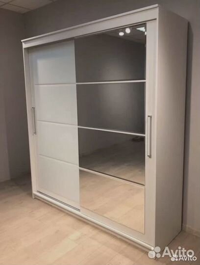 Шкаф-купе шкп-3 белый 160х220х60