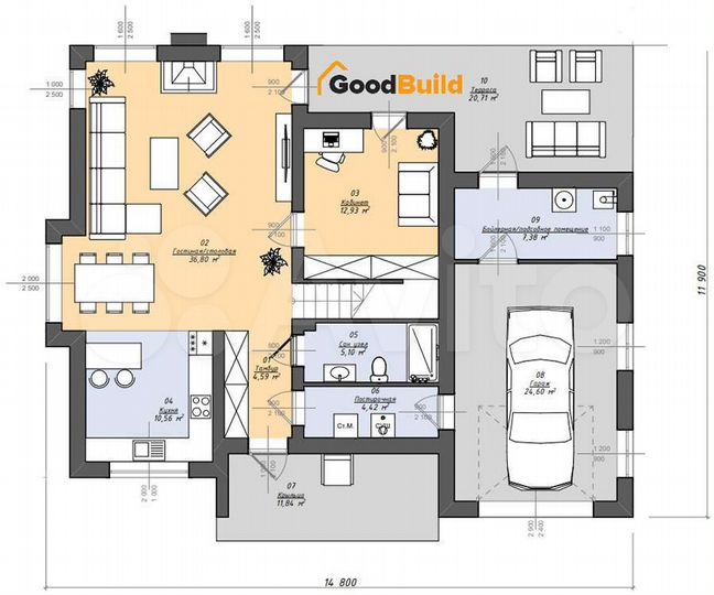 Дом 290 м² на участке 10 сот.