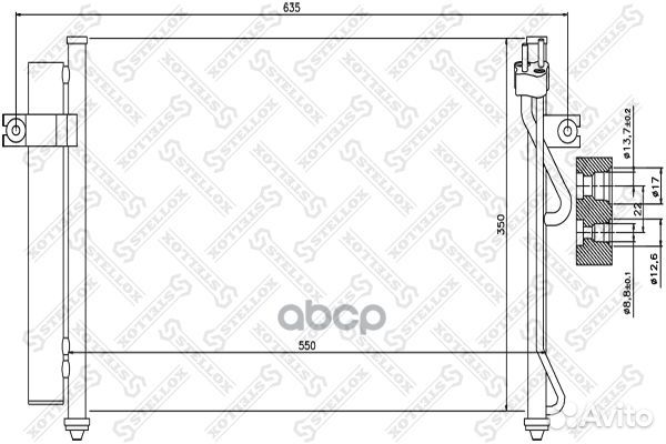AVA HY5090oehy-976061C350 радиатор конд Hyund