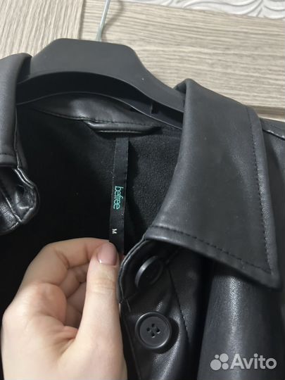 Кожаная рубашка женская